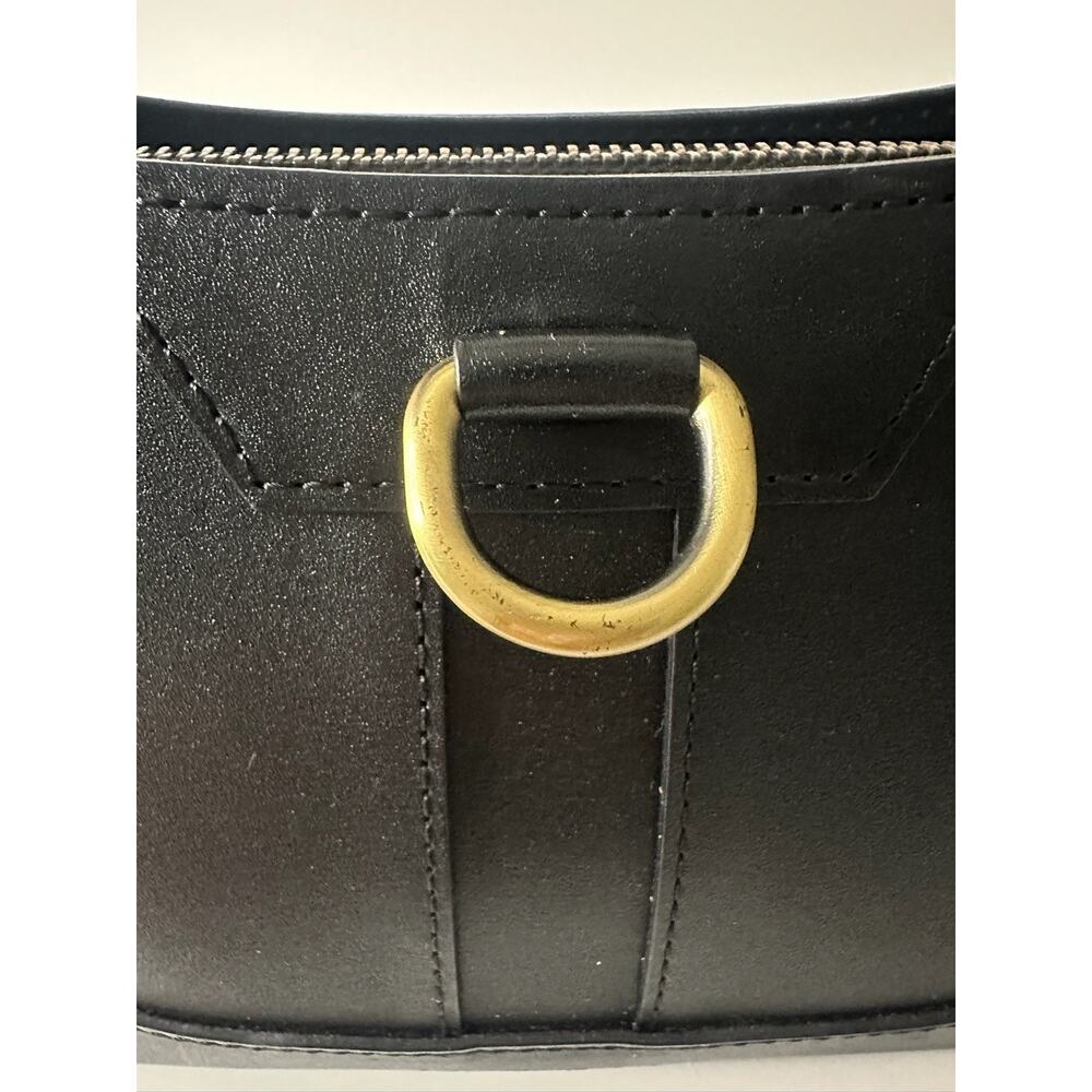 Burberry Black Leather Shoulder Bag Nova Check Lined Gold Hardware Authentic - Picture 3 of 14